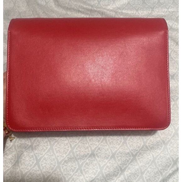 Versace Handbag Red NWT Crossbody Leather/Medium Logo - Picture 5 of 7